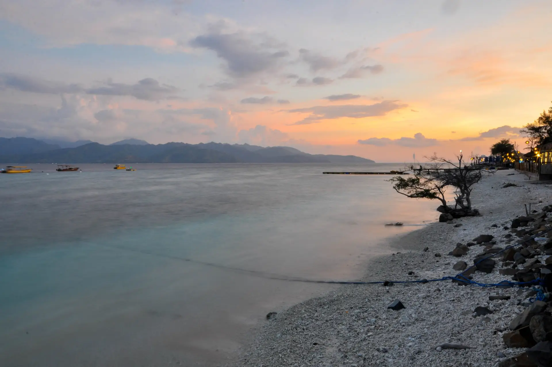 Evening on the Gili coast